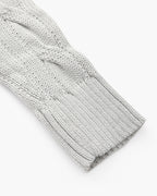 Men's Cable Knit Half-Zip Sweater with Ribbed Collar