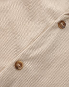 Men's Corduroy Camp Collar Shirt and Drawstring Shorts Set