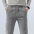 Men's Corduroy Trousers with Slim Straight Leg