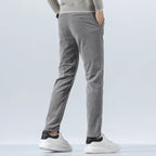 Men's Corduroy Trousers with Slim Straight Leg