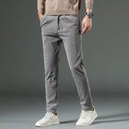 Men's Corduroy Trousers with Slim Straight Leg