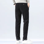 Men's Corduroy Trousers with Slim Straight Leg