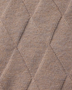 Men's Diamond Knit Zip Cardigan with Spread Collar