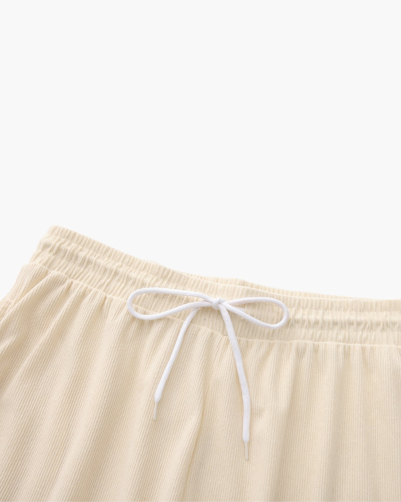 Men's Fine Corduroy Drawstring Shorts with Relaxed Fit