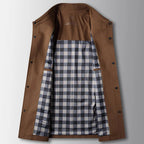 Men's Harrington-Style Shirt Jacket with Gingham Lining