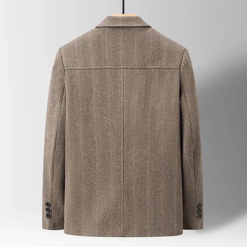 Men's Herringbone Chore Coat with Patch Pockets