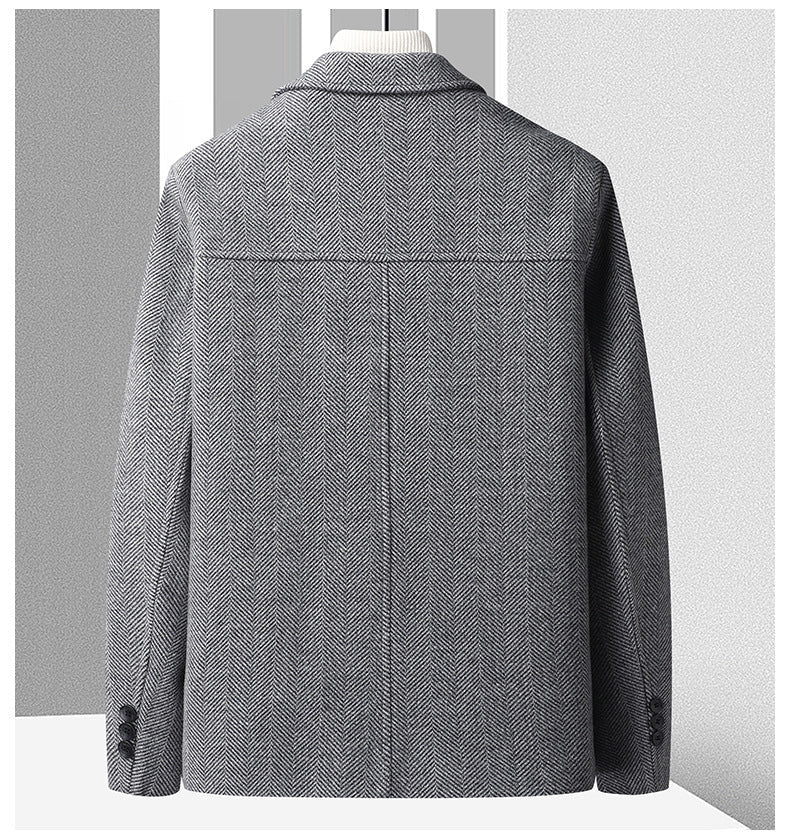 Men's Herringbone Chore Coat with Patch Pockets