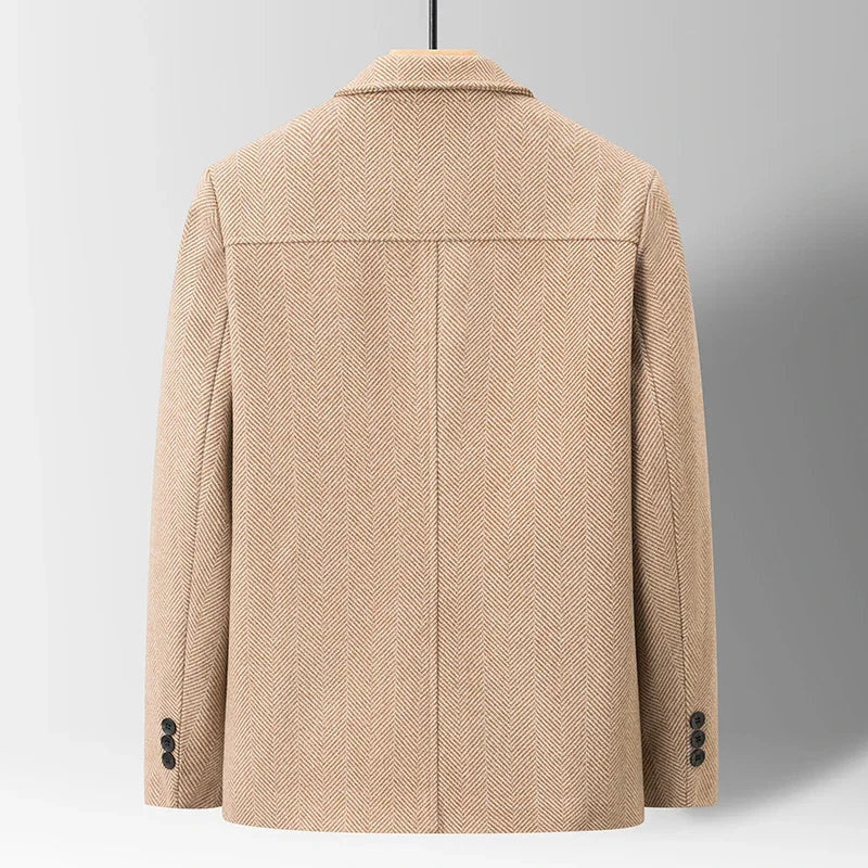 Men's Herringbone Chore Coat with Patch Pockets