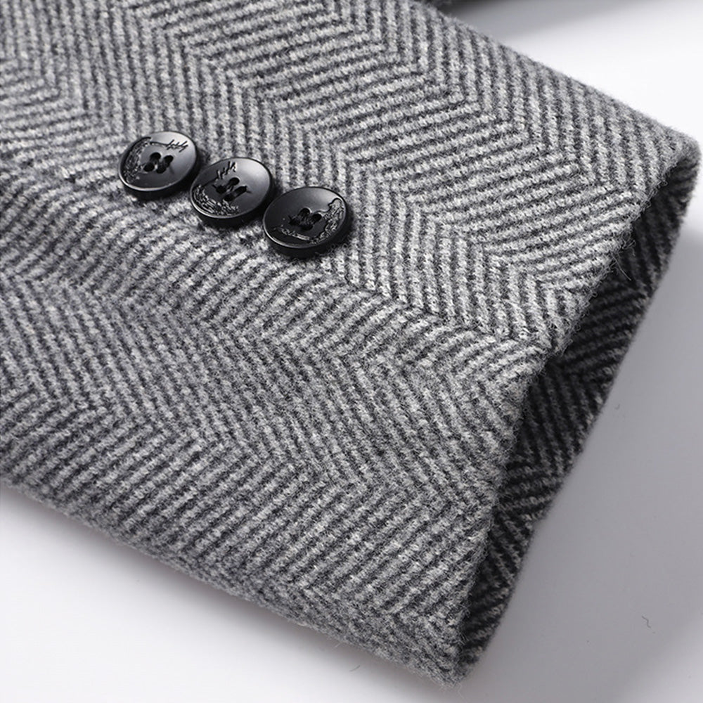 Men's Herringbone Chore Coat with Patch Pockets
