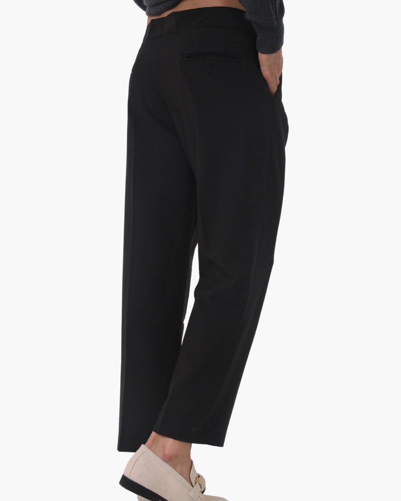 Men's High Waist Pleated Trousers with Side Adjusters
