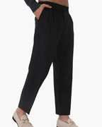Men's High Waist Pleated Trousers with Side Adjusters