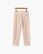 Men's High Waist Pleated Trousers with Side Adjusters