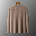 Men's Knit Blazer with Patch Pockets and Double-Breasted Front