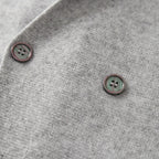 Men's Knit Blazer with Patch Pockets and Double-Breasted Front