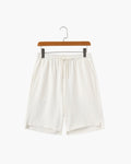 Men's Lightweight Court Shorts with Elasticated Waist - White