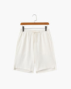 Men's Lightweight Court Shorts with Elasticated Waist - White