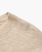 Men's Lightweight Crew Neck Sweater with Ribbed Trims