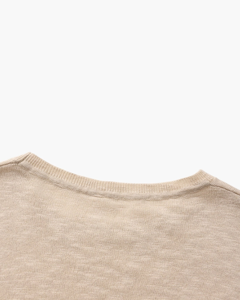 Men's Lightweight Crew Neck Sweater with Ribbed Trims