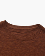 Men's Lightweight Crew Neck Sweater with Ribbed Trims
