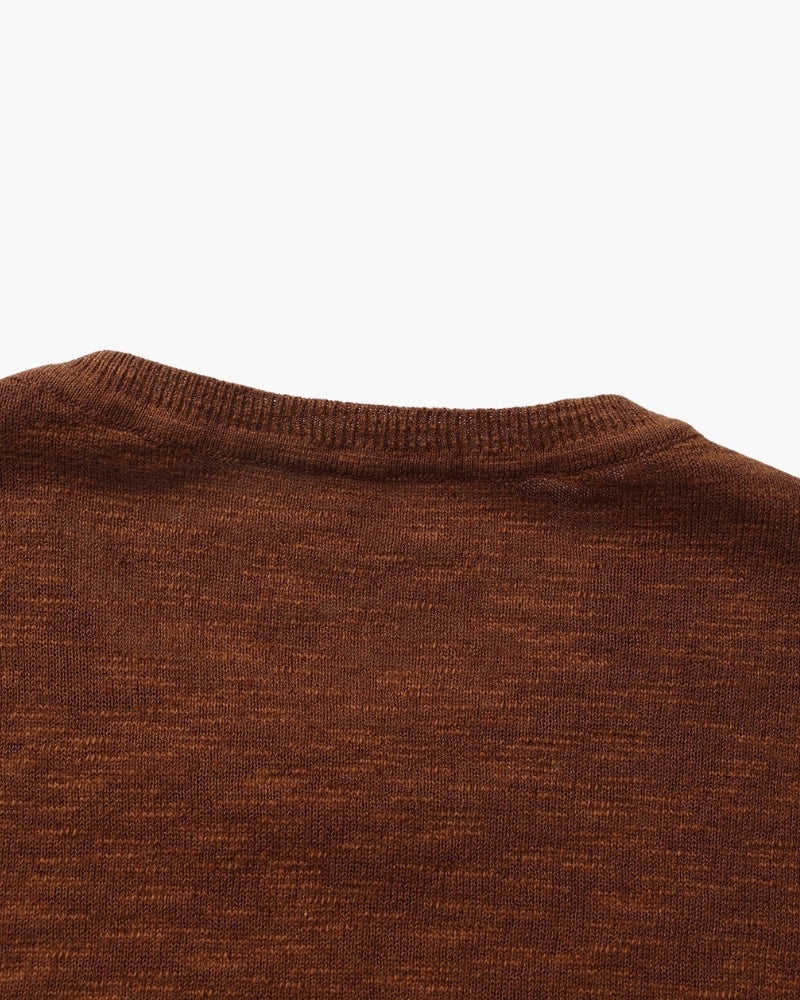 Men's Lightweight Crew Neck Sweater with Ribbed Trims