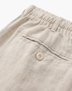 Men's Linen-Look Drawstring Shorts with Side Pockets