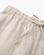Men's Linen-Look Drawstring Shorts with Side Pockets