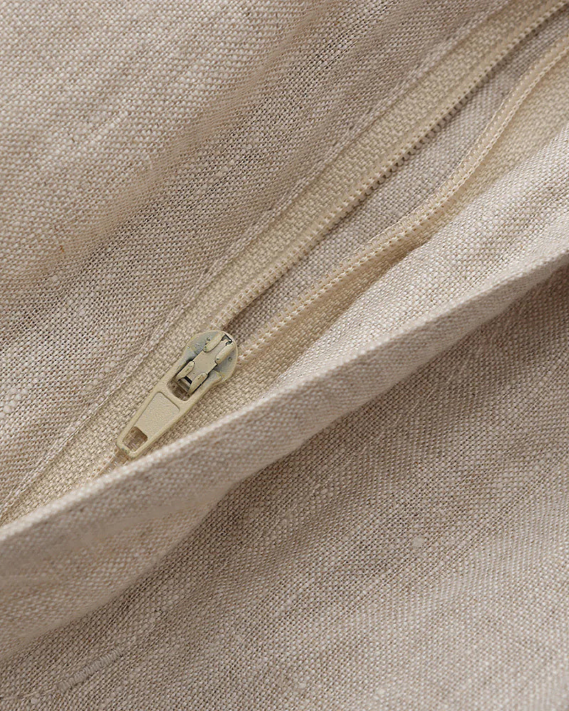 Men's Linen-Look Drawstring Shorts with Side Pockets
