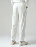 Men's Linen-Look Straight Trousers with Drawstring Waist