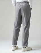 Men's Linen-Look Straight Trousers with Drawstring Waist
