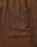 Men's Mandarin Collar Shirt with Relaxed Textured Weave