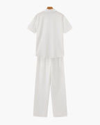 Men's Matching Polo and Trouser Set with Camp Collar
