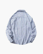 Men's Oversized Striped Shirt with Long Sleeves