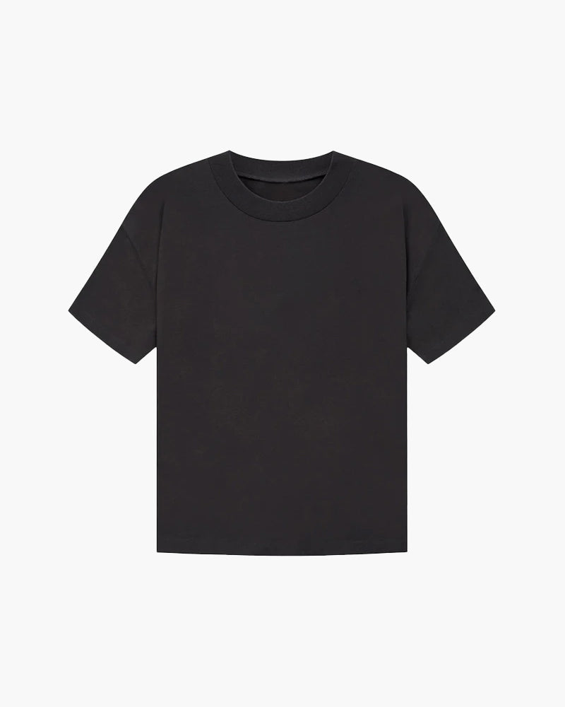 Men's Plain Crew Neck T-Shirt with Short Sleeves