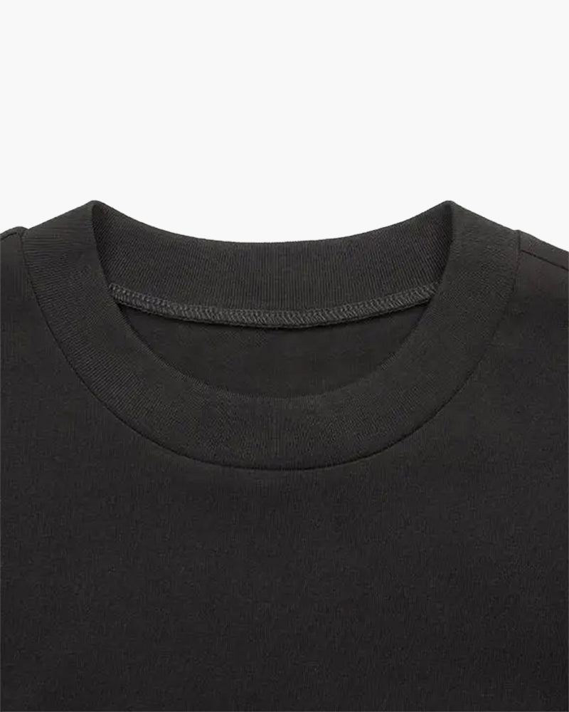 Men's Plain Crew Neck T-Shirt with Short Sleeves