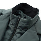 Men's Quilted Puffer Blazer with Notched Lapels
