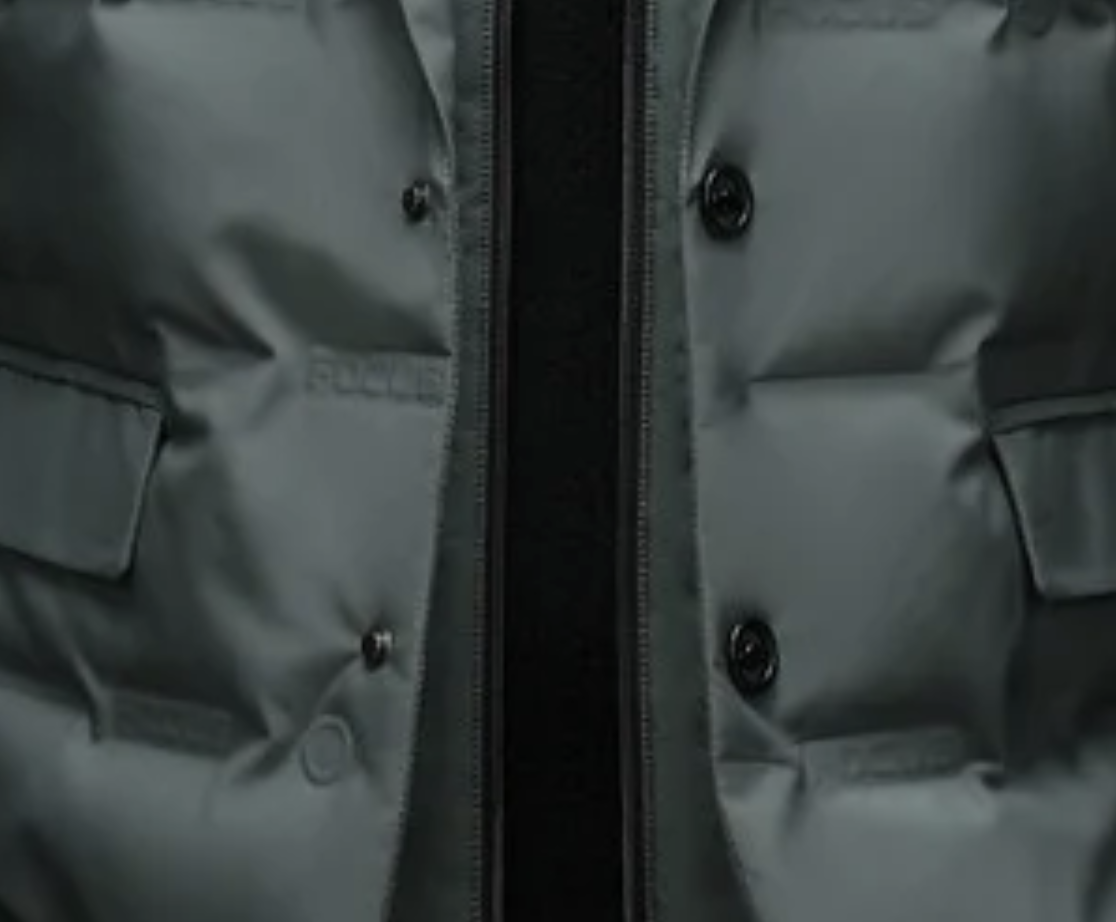 Men's Quilted Puffer Blazer with Notched Lapels