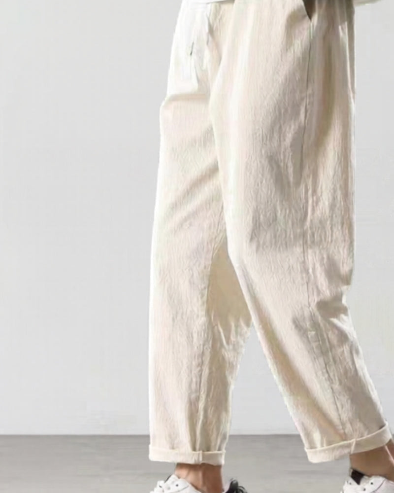 Men's Relaxed Lounge Trousers with Drawstring Waist