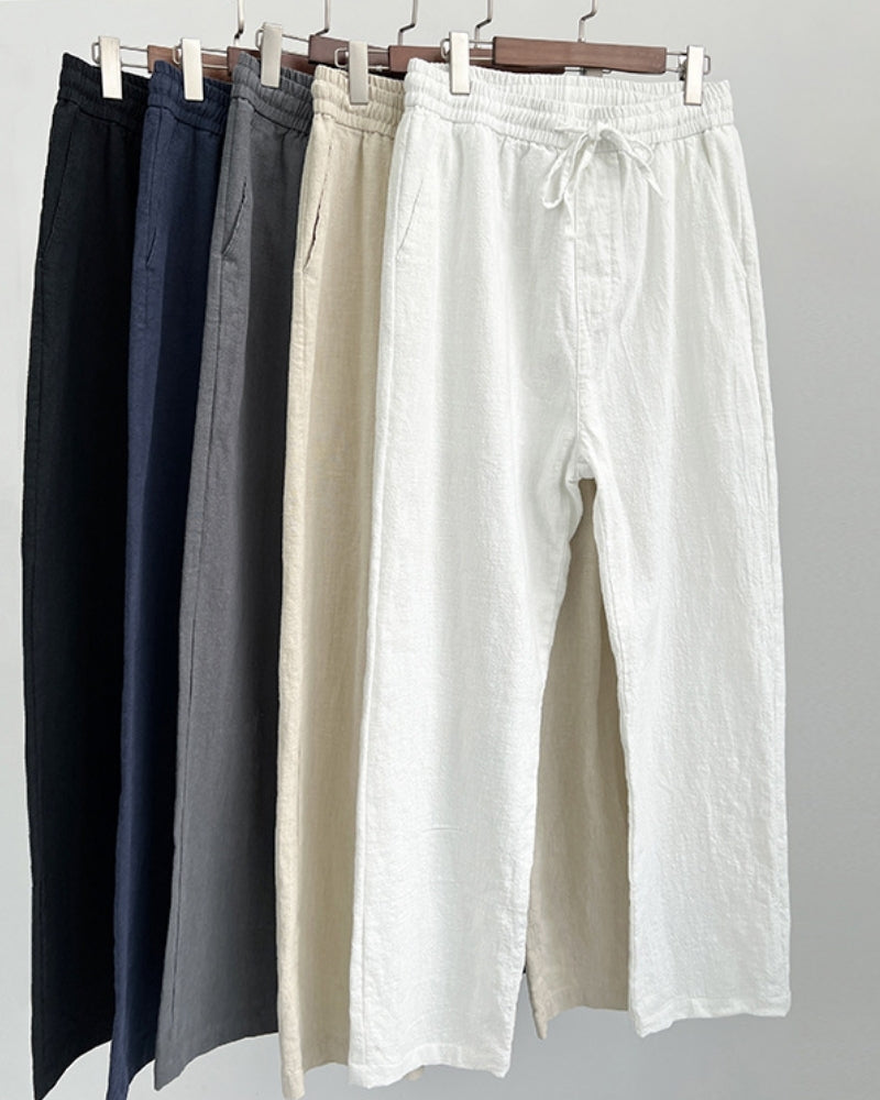 Men's Relaxed Lounge Trousers with Drawstring Waist
