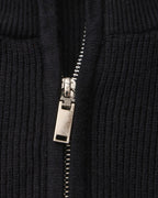 Men's Ribbed Half-Zip Pullover with Tailored Fit