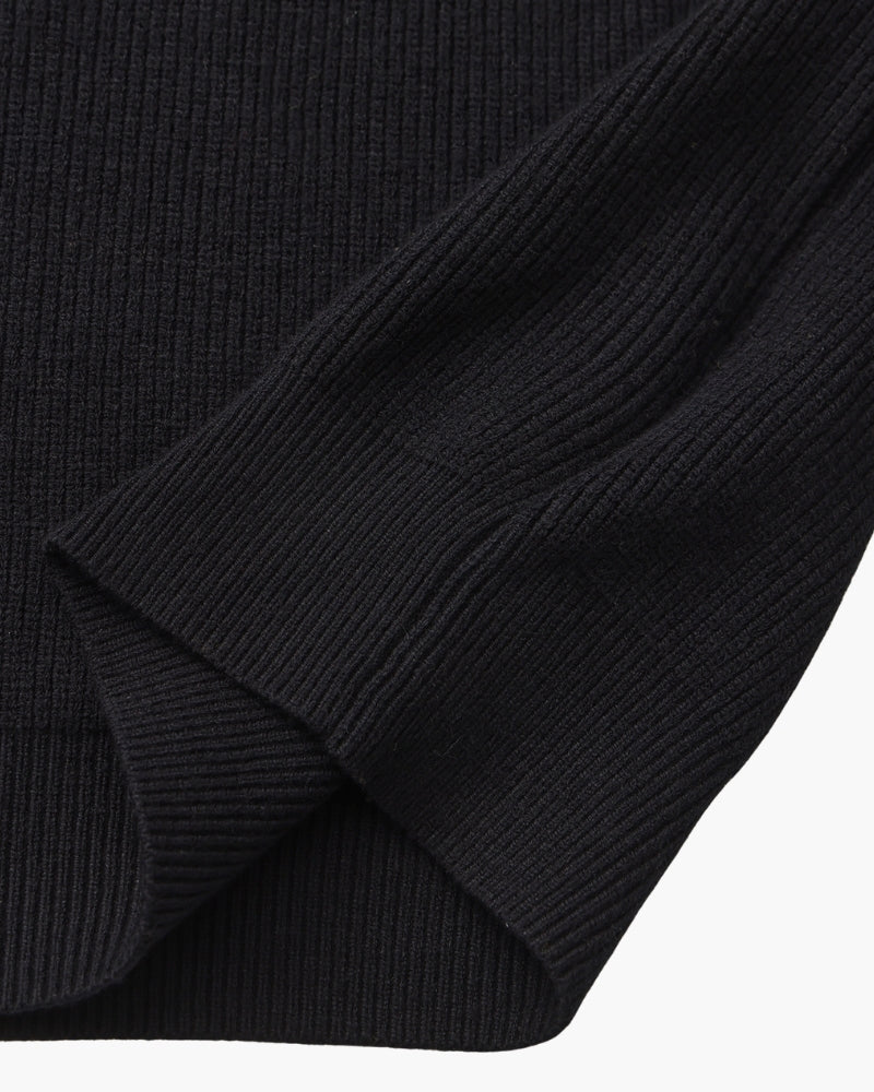 Men's Ribbed Half-Zip Pullover with Tailored Fit