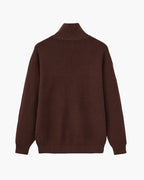 Men's Ribbed Half-Zip Pullover with Tailored Fit