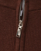Men's Ribbed Half-Zip Pullover with Tailored Fit