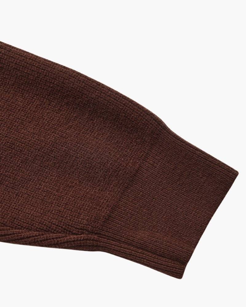 Men's Ribbed Half-Zip Pullover with Tailored Fit