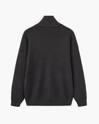 Men's Ribbed Half-Zip Pullover with Tailored Fit