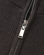 Men's Ribbed Half-Zip Pullover with Tailored Fit