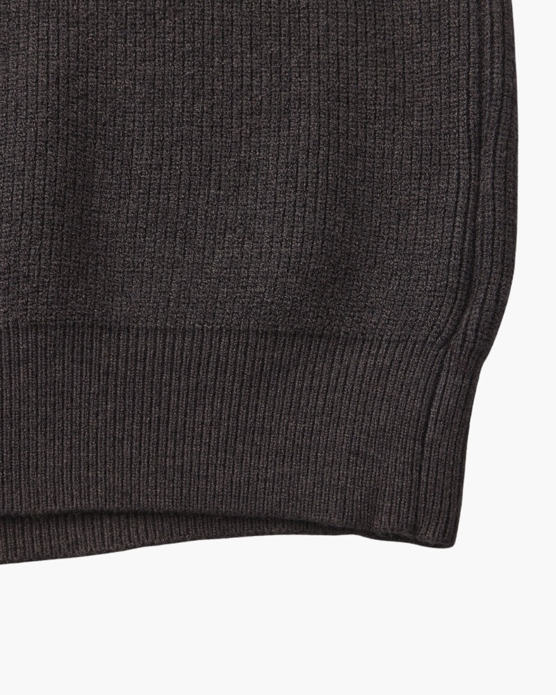 Men's Ribbed Half-Zip Pullover with Tailored Fit