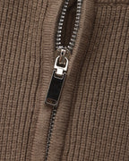Men's Ribbed Half-Zip Pullover with Tailored Fit