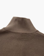 Men's Ribbed Half-Zip Pullover with Tailored Fit
