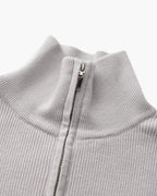 Men's Ribbed Half-Zip Pullover with Tailored Fit