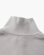 Men's Ribbed Half-Zip Pullover with Tailored Fit